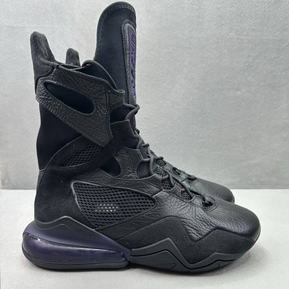 Nike Air Max Box‎ Womens Size 8.5 Boxing Shoes Black Grand Purple High Top RARE